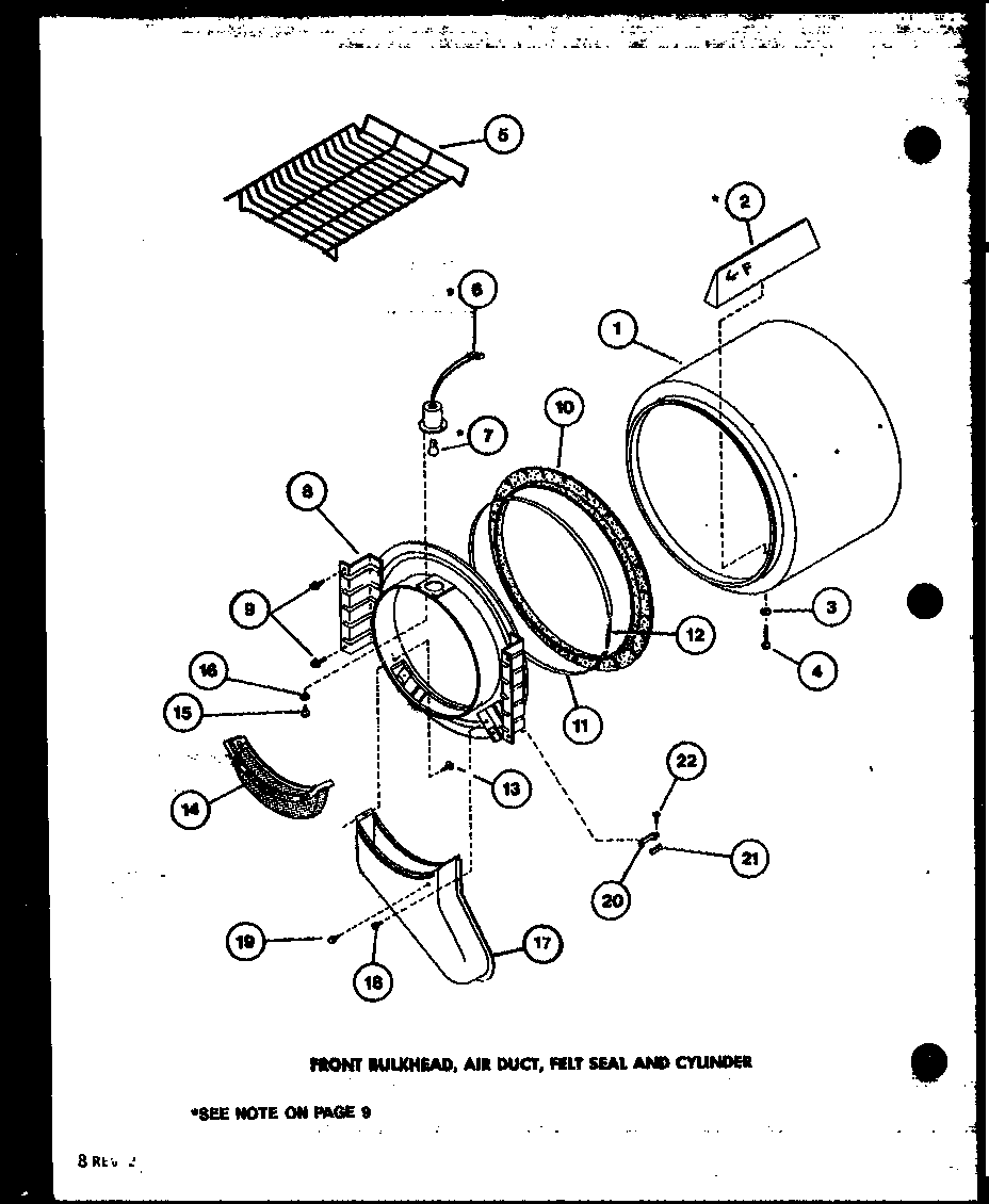 Amana LED450/P7762233W front bulkhead diagram