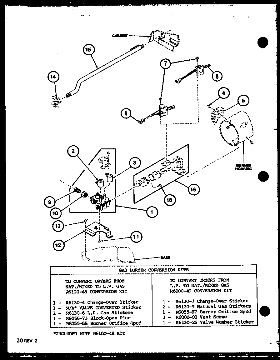 Amana LED450/P7762233W gas burner conversion kits (lgd451/p7762210w) (lgd451/p7762214w) (lgd451/p7762234w) diagram