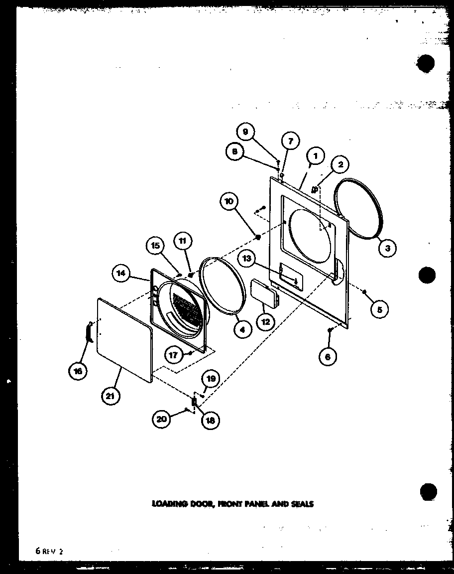Amana LED250/P7762231W loading door diagram