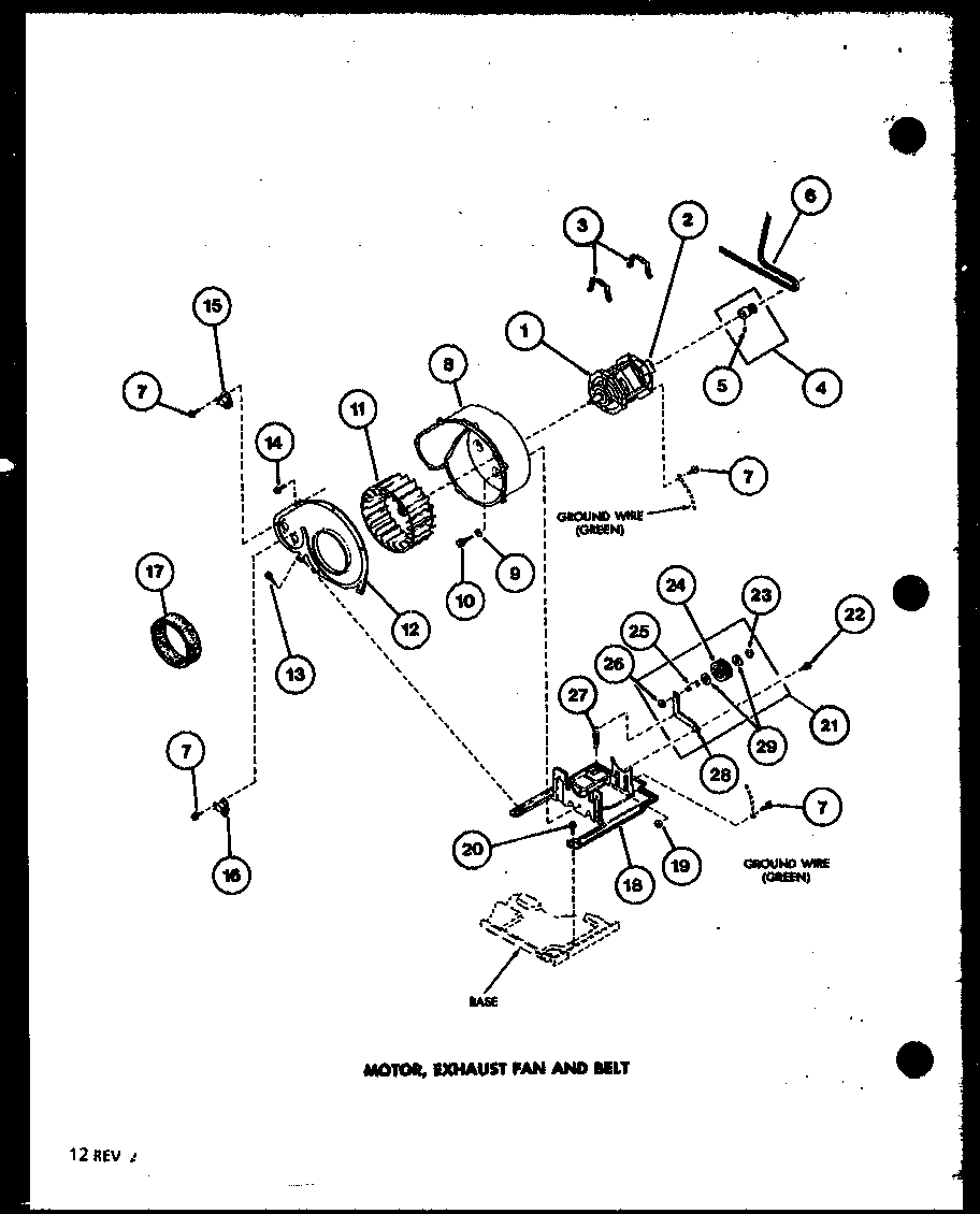 Amana LED250/P7762231W motor diagram
