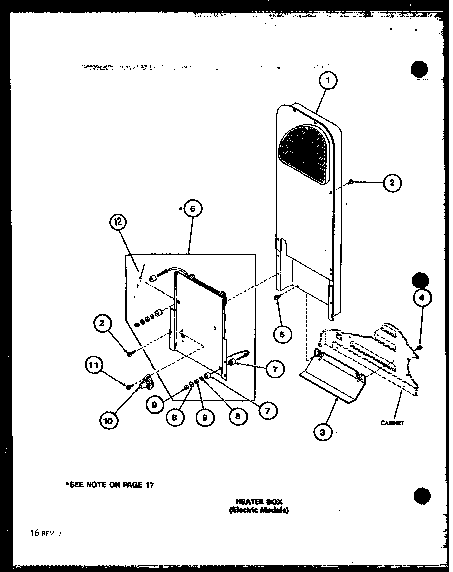 Amana LED250/P7762231W heater box (electric models) (led250/p7762207w) (led250/p7762211w) (led250/p7762231w) diagram