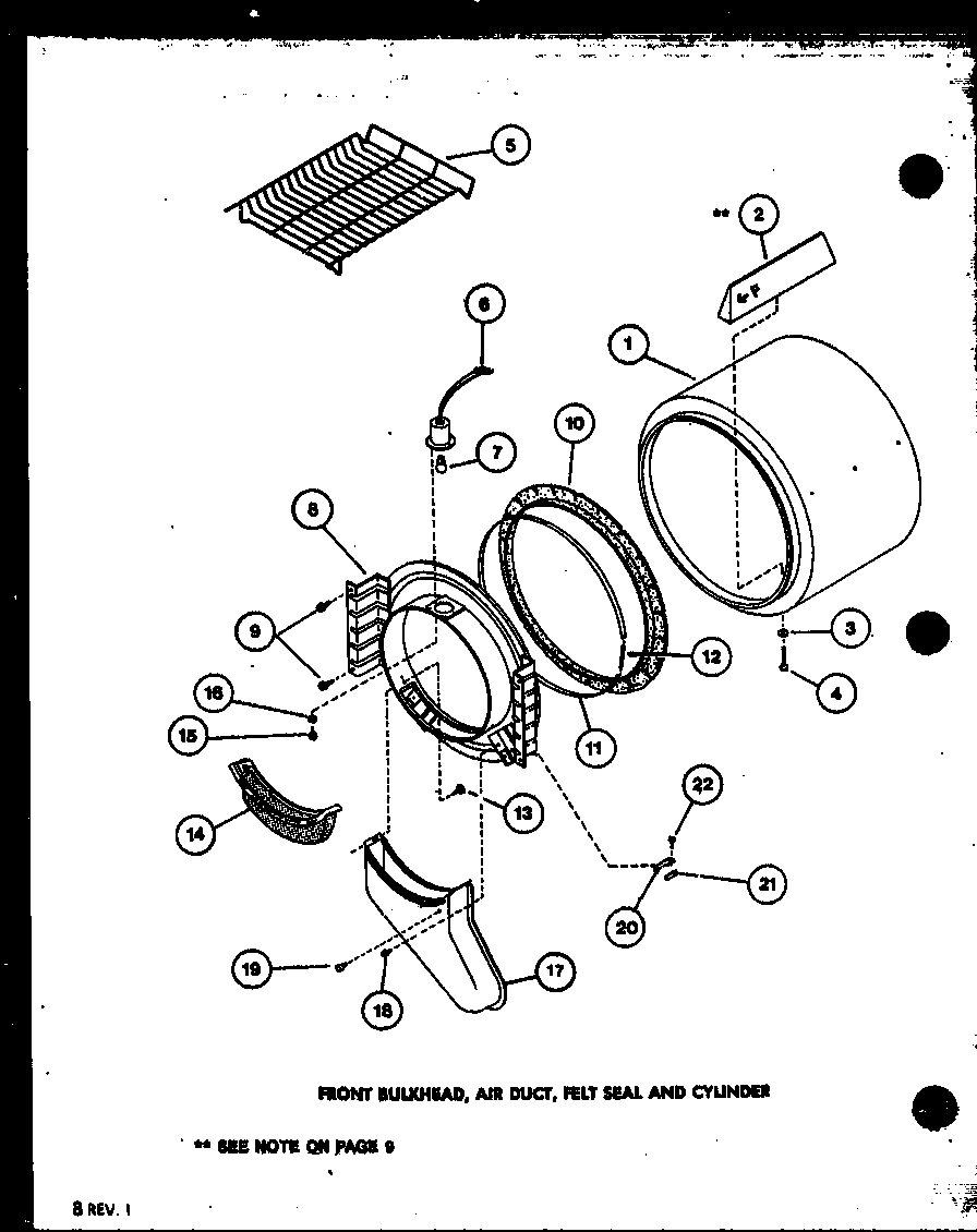 Amana LED950/P7804827W front bulkhead diagram