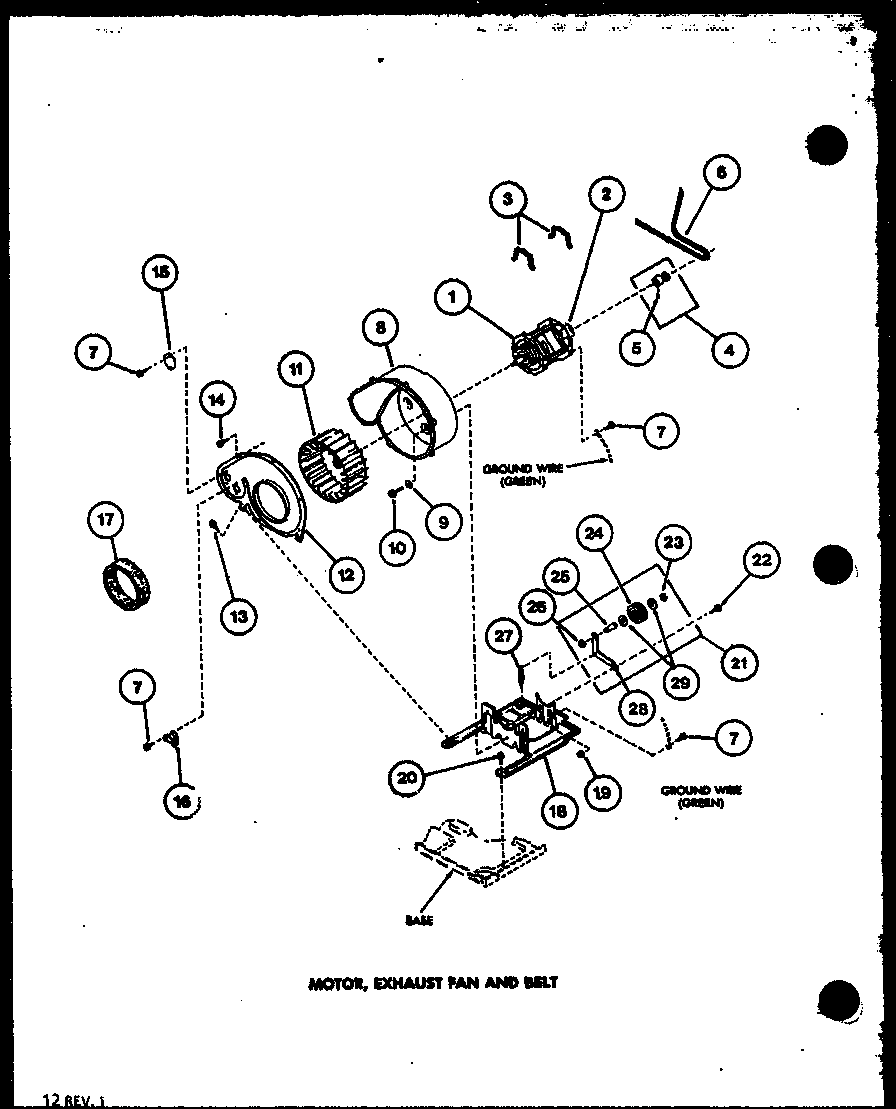 Amana LED950/P7804827W motor diagram