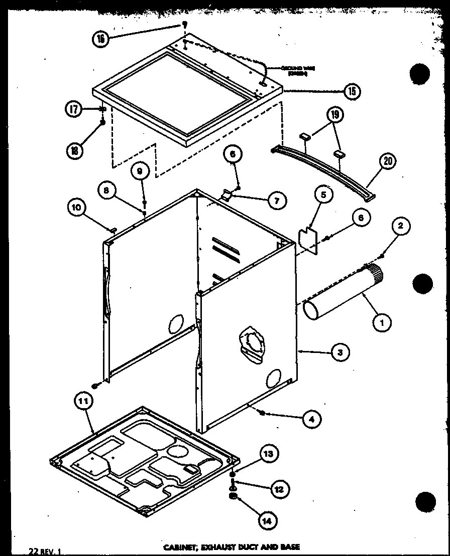 Amana LED950/P7804827W cabinet diagram