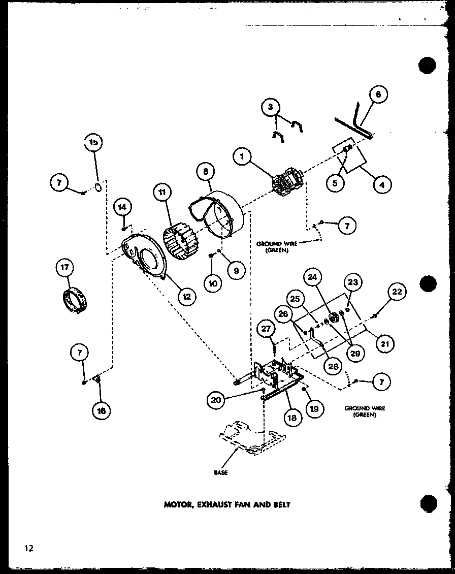 Amana LG2812/P7804816W motor (le2802/p7804815w) (lg2812/p7804816w) (le2902/p7804817w) (lg2912/p7804818w) (le9002/p7804813w) (lg9012/p7804814w) diagram