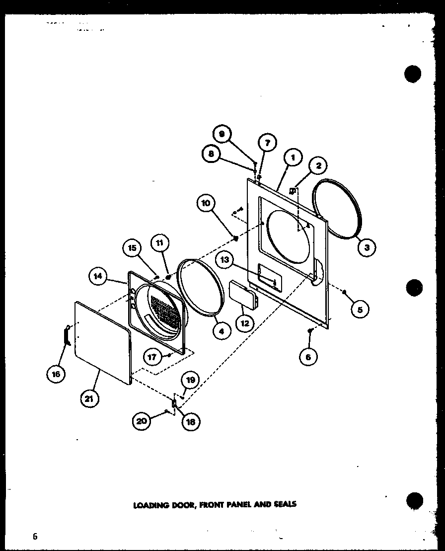 Amana LG2812/P7804824W loading door diagram