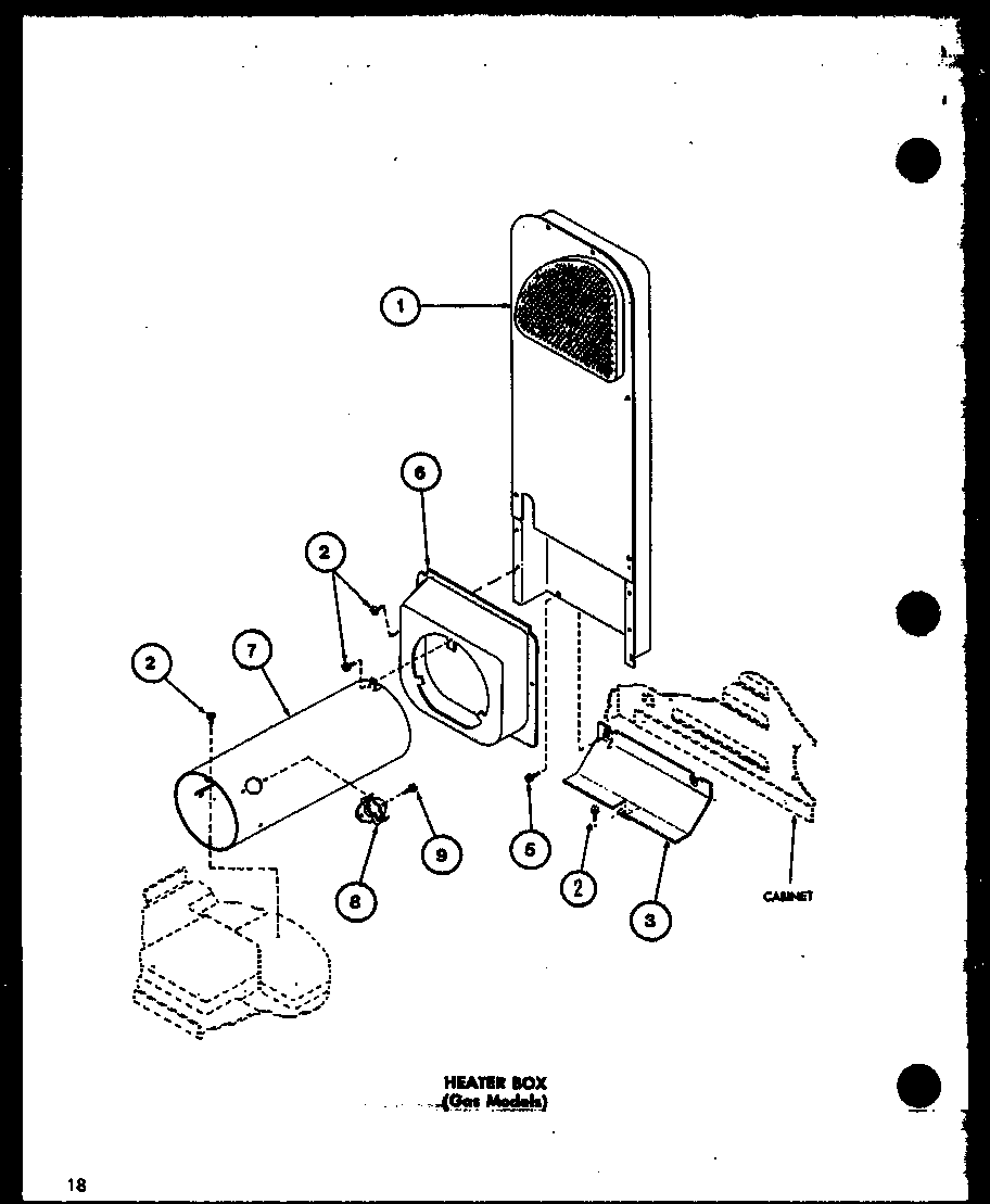 Amana LG2812/P7804824W heater box (gas models) (lg2812/p7804824w) (lg2912/p7804826w) (lg9012/p7804822w) diagram