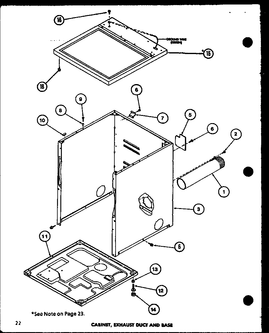 Amana LG2812/P7804824W cabinet diagram
