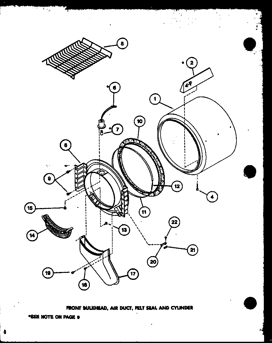 Amana LG1112/P7762226W front bulkhead diagram