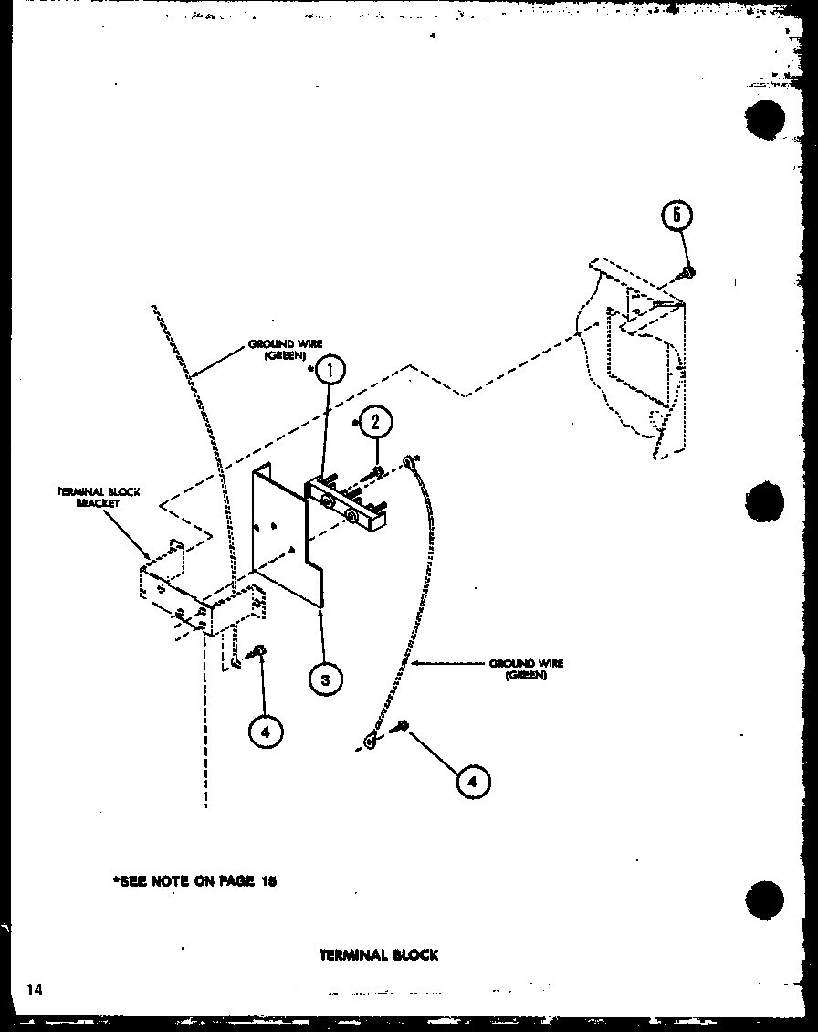 Amana LG1112/P7762226W terminal block (le1102/p7762225w) (le2402/p7762227w) (le2502/p7762229w) diagram