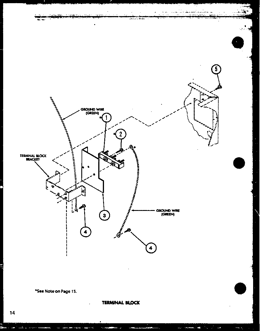 Amana LED302/P77622221W terminal block diagram