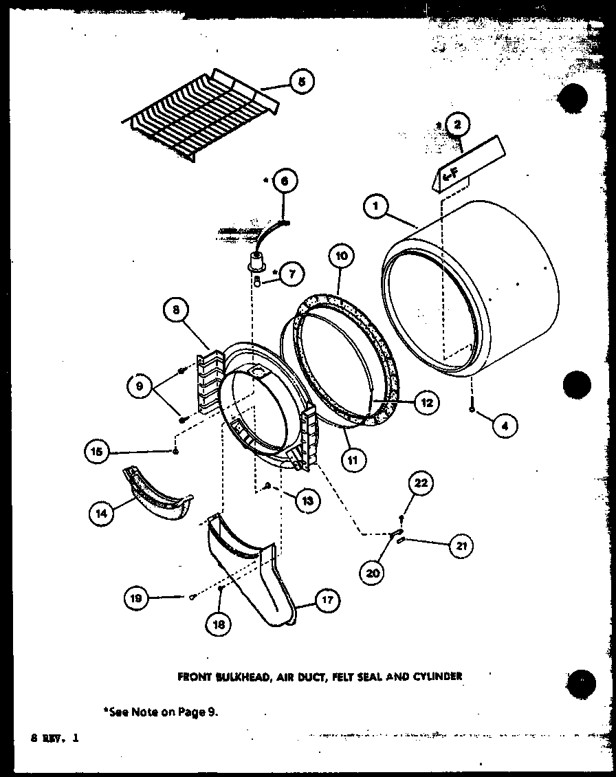 Amana LGD912/P7804820W front bulkhead diagram