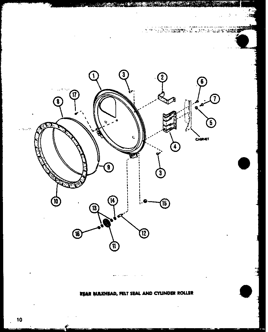 Amana LGD912/P7804820W rear bulkhead diagram