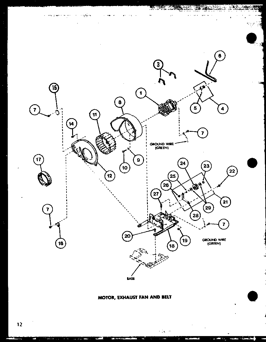 Amana LGD912/P7804820W motor diagram