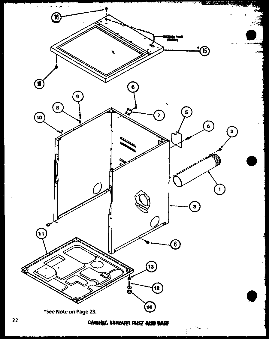 Amana LGD912/P7804820W cabinet diagram