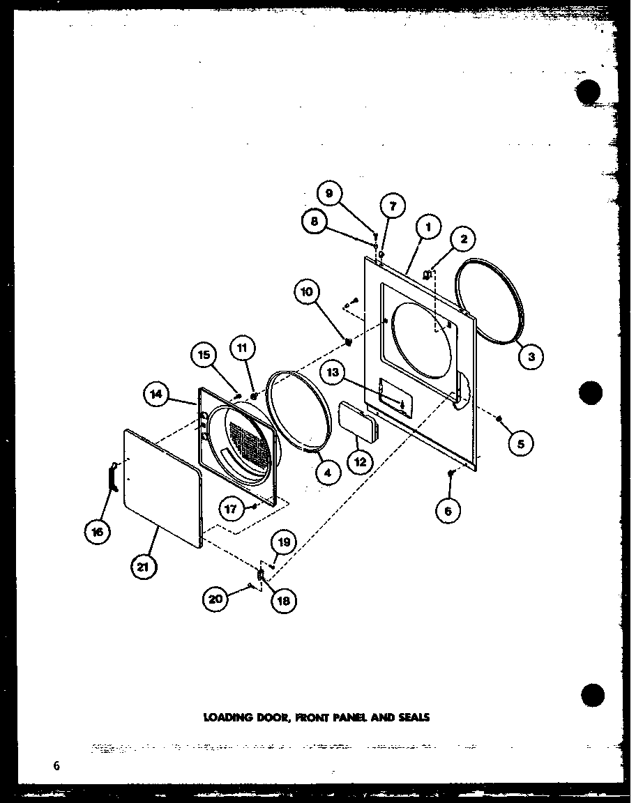 Amana LE3402W/P1118303WW loading door diagram
