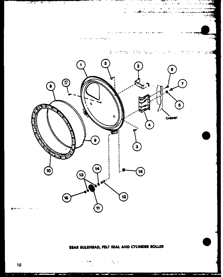 Amana LE3402W/P1118303WW rear bulkhead diagram