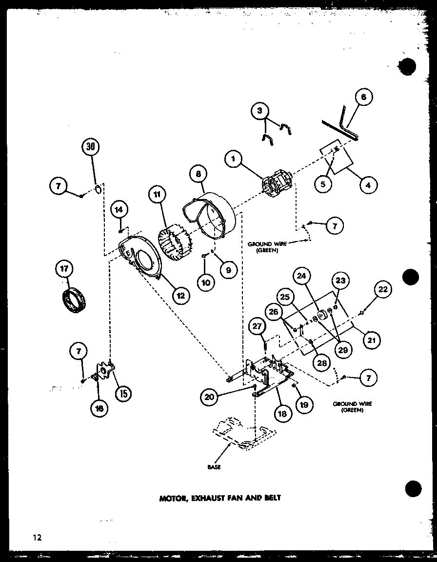 Amana LE3402W/P1118303WW motor diagram