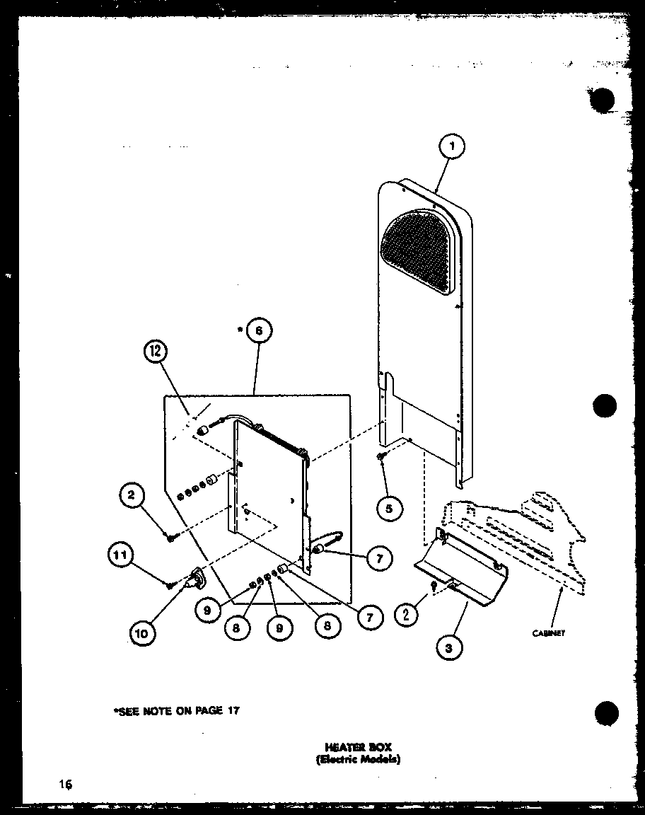 Amana LE3402W/P1118303WW heater box (electric models) (le2102w/p1118301ww) (le2102l/p1118302wl) (le3402w/p1118303ww) (le3402l/p1118305wl) (le3402g/p1118304wg) (le3502w/p1118306ww) (le3502l/p1118307wl) diagram