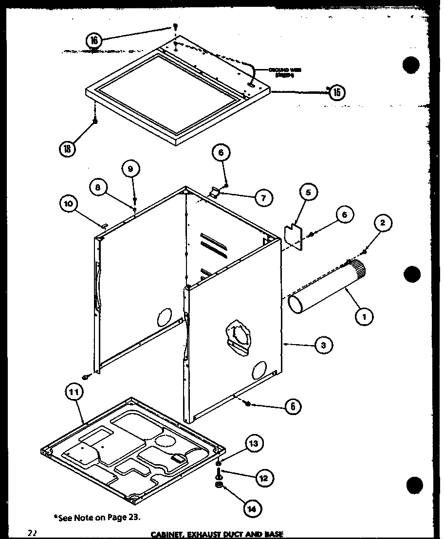 Amana LE3902W/P1122603WW cabinet diagram