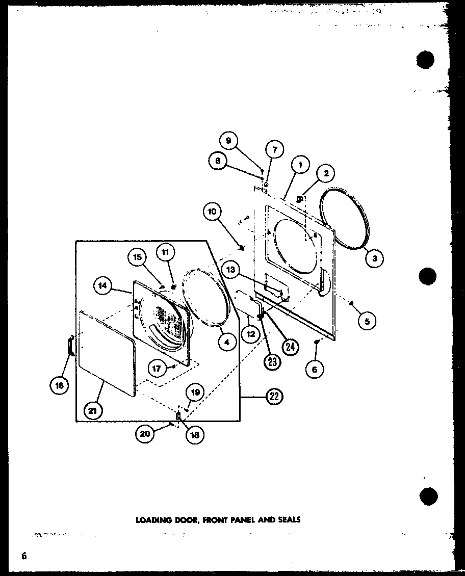 Amana CG2412/P7762236W loading door diagram