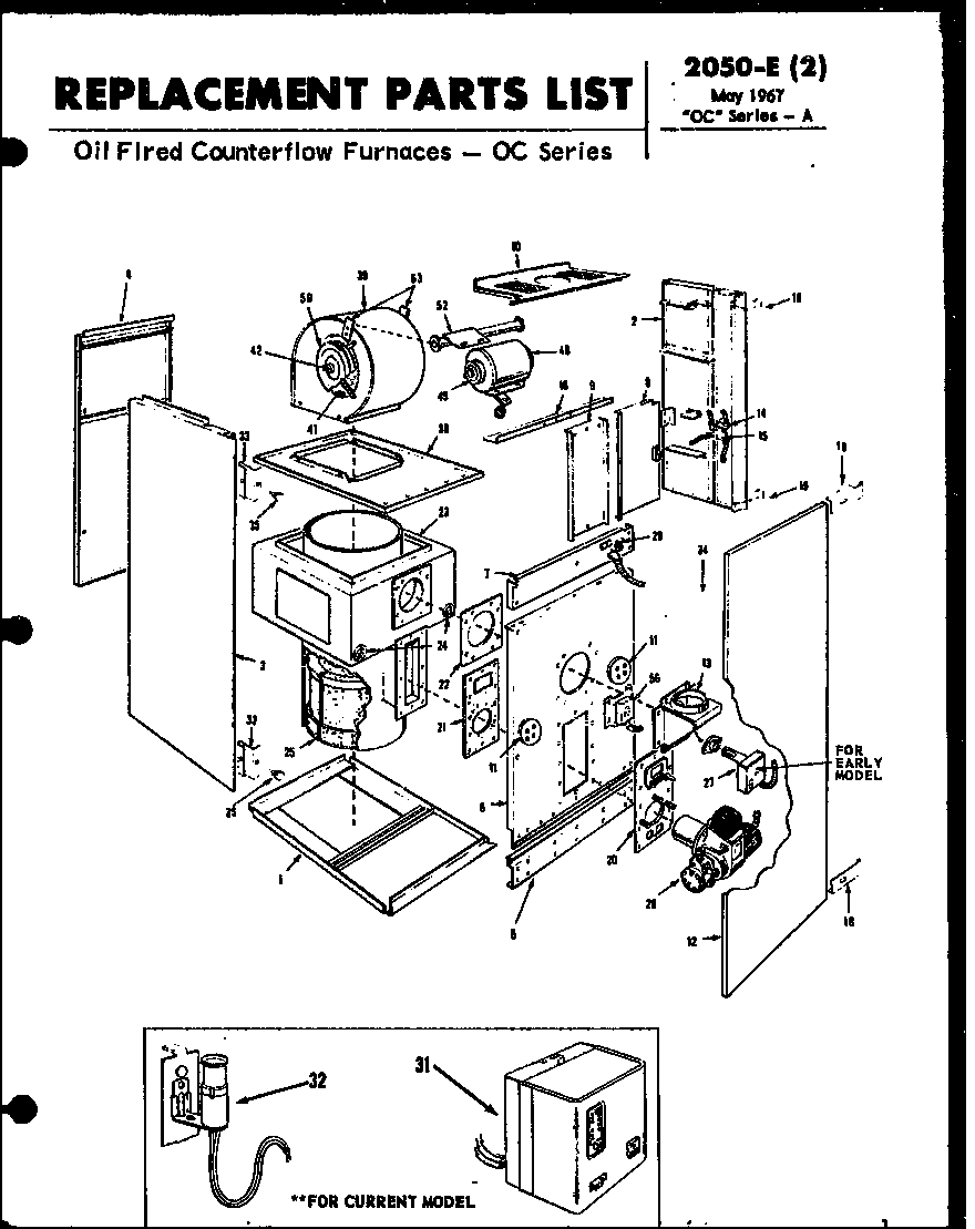 Amana OC100-BH replacement parts diagram