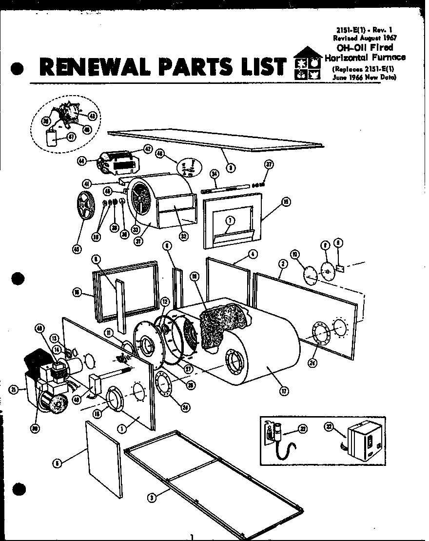 Amana OH084SA replacement parts diagram