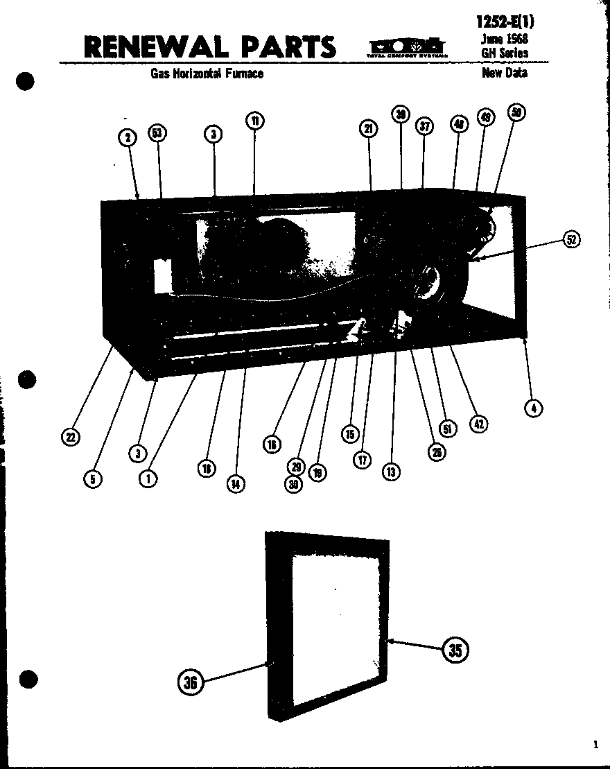 Amana GH140MB renewal parts diagram