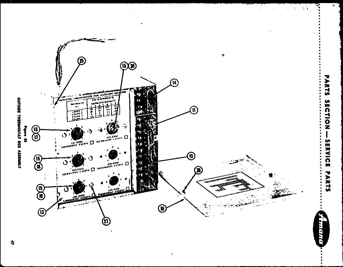 Amana AXPK300-1 outside thermostat box assembly (axpk200-1a) (axpk205-1a) (axpk210-1a) (axpk215-1a) (axpk300-1) (axpk305-1) (axpk310-1) (axpk315-1) (axpk320-1) (axpk400-1) (axpk405-1) (axpk410-1) (axpk415-1) (axpk420-1) (axpk425-1) (axpk500-1) (axpk505-1) (axpk510-1) (ax diagram