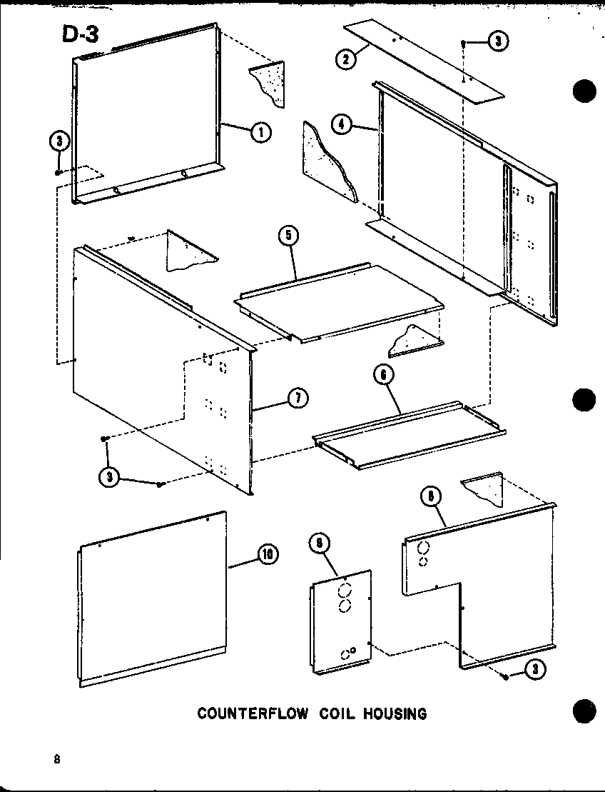 Amana CFC24AOM-A/P67487-7C counterflow coil housing (d67636-24/p67636-24c) (d67636-20/p67636-20c) (d67636-16/p67636-16c) diagram