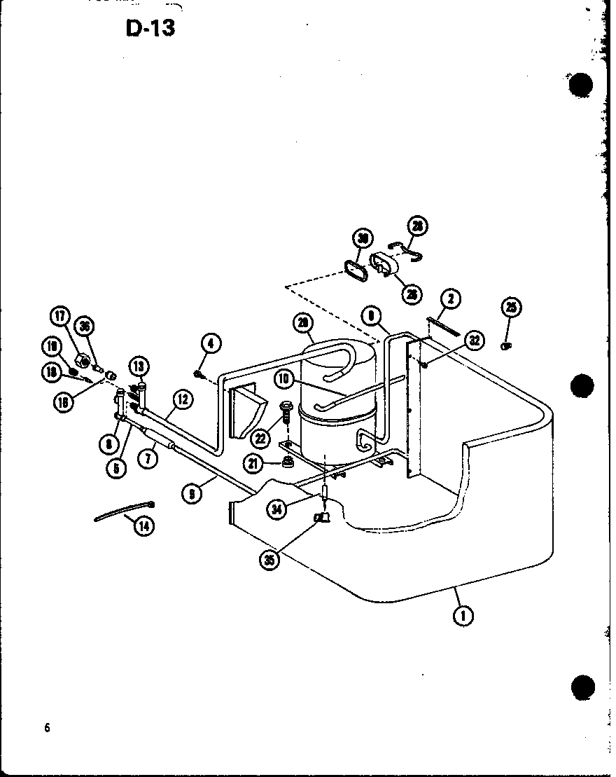 Amana RCF36U01A/P68446-1C condenser coil assembly diagram