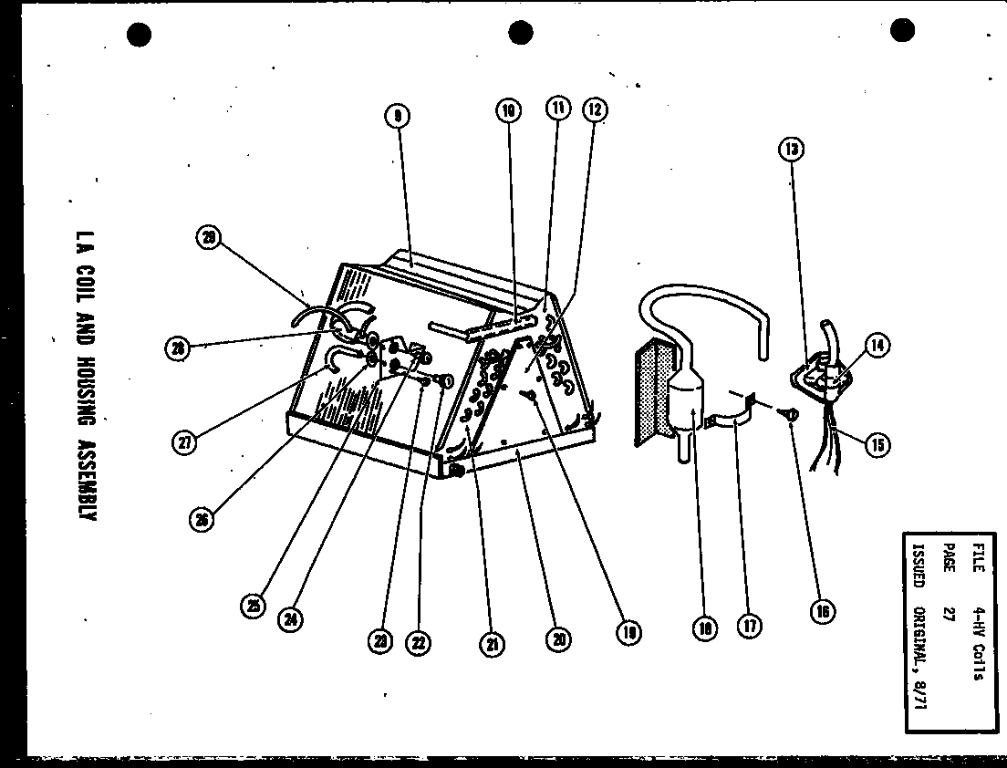 Amana EA48X/P52801-5C la coil and housingassembly (lah3a/p52799-2c) diagram