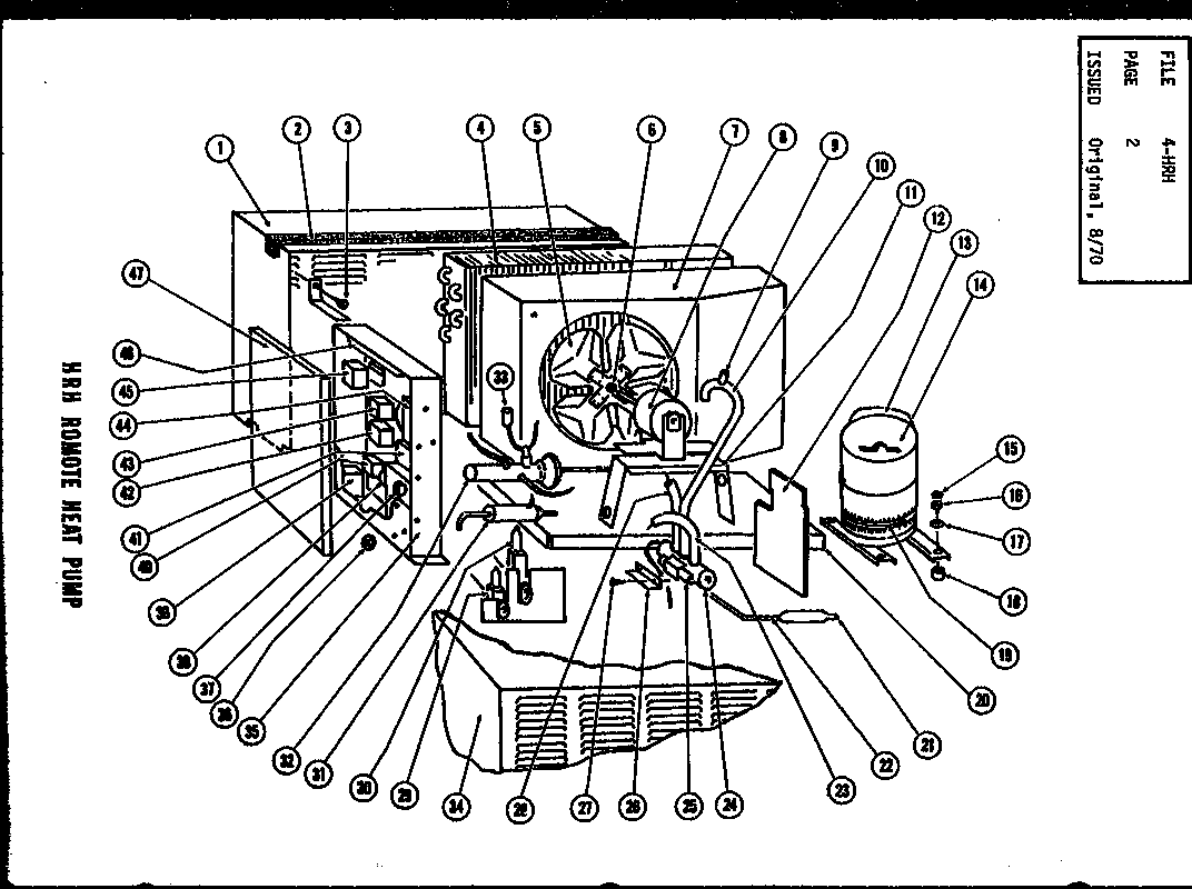 Amana HRH4-1A replacement parts diagram