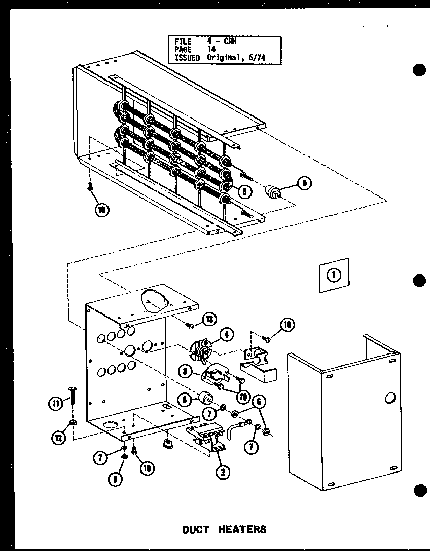 Amana CRH4-3/P58372-42C duct heaters (d54235-5/p54235-5c) (d54234-10/p54234-10c) (d54234-15/p54234-15c) (d54234-20/p54234-20c) diagram