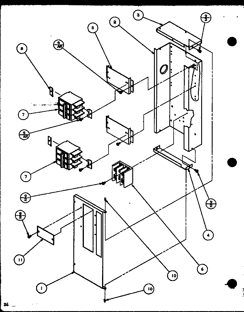 Amana PHK120/P9828401C breaker box cover-image only diagram