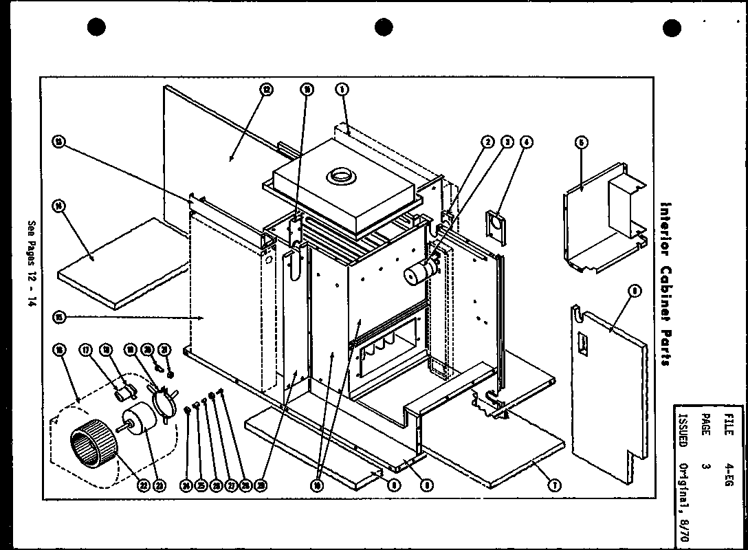 Amana E.G.24/80-1 interior cabinet parts diagram