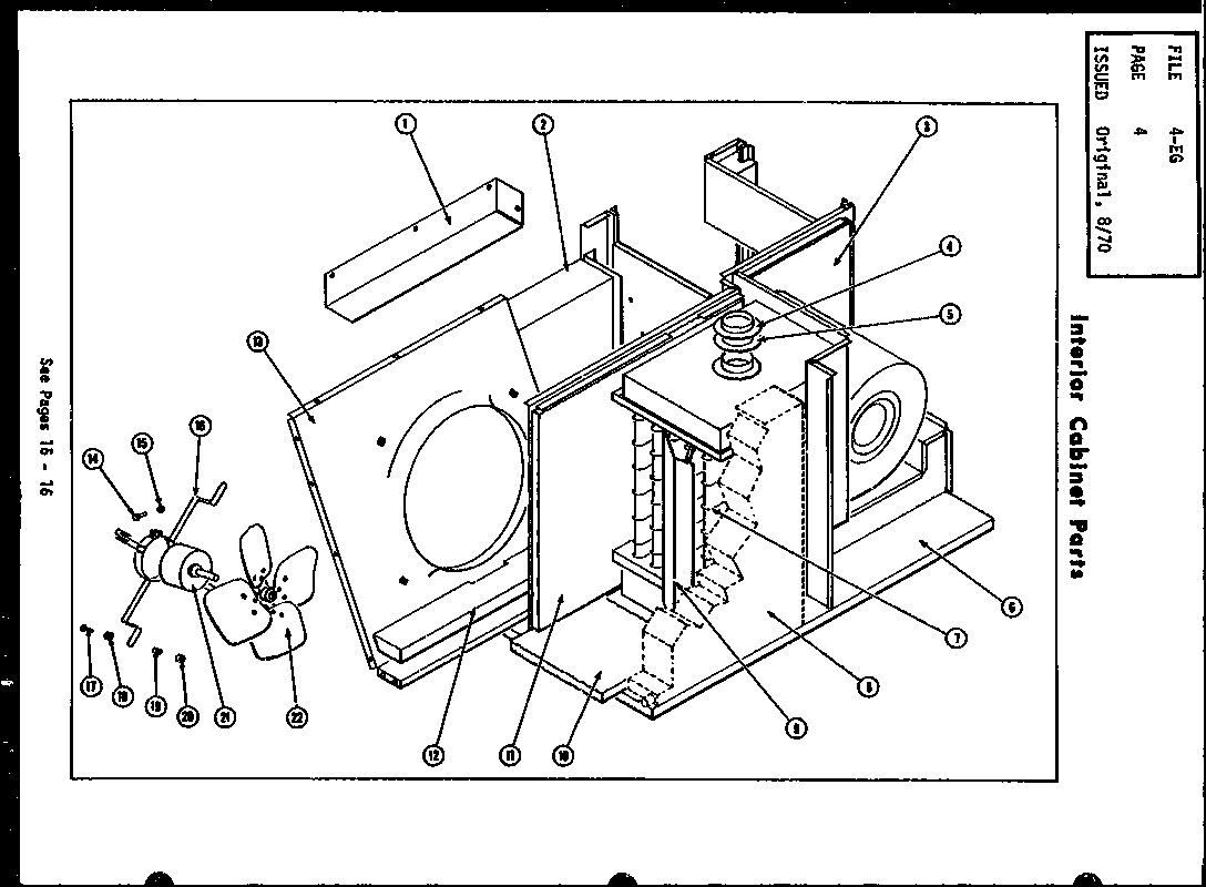 Amana E.G.24/80-1 interior cabinet parts diagram