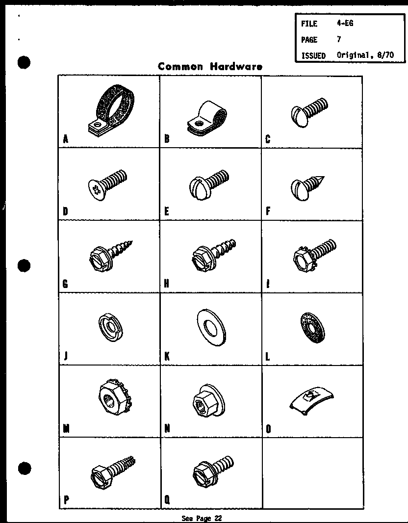 Amana E.G.24/80-1 common hardware diagram