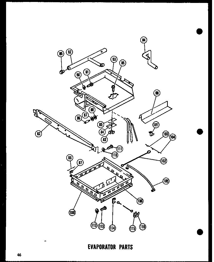 Amana EIM5-H-P60119-2W evaporator parts diagram