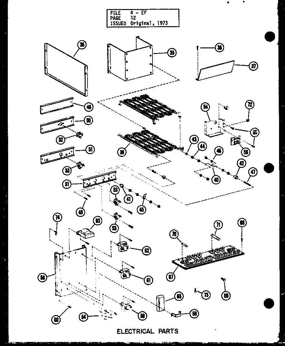 Amana EFS-0936-1A/P96220-10F electric parts (efl-20105-1a/p96224-9f) (efl-20122-1a/p96224-11f) diagram