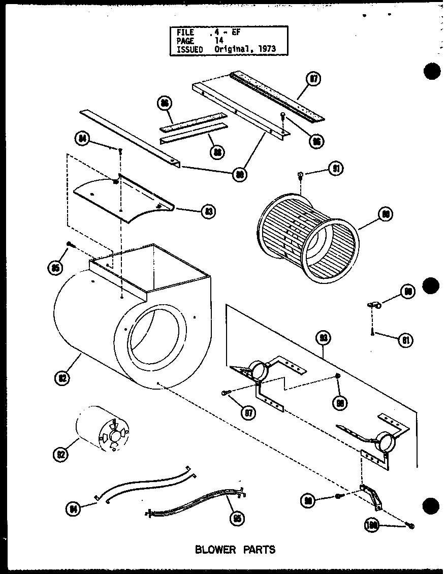 Amana EFS-0936-1A/P96220-10F blower parts (efl-20105-1a/p96224-9f) (efl-20122-1a/p96224-11f) diagram