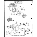 Amana OH-125/P96288-5F heat exchanger and blower parts (oc-100/p96290-1f) diagram