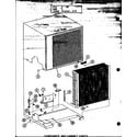 Amana CRF1.5-1J/P54881-1C condenser and cabinet parts diagram