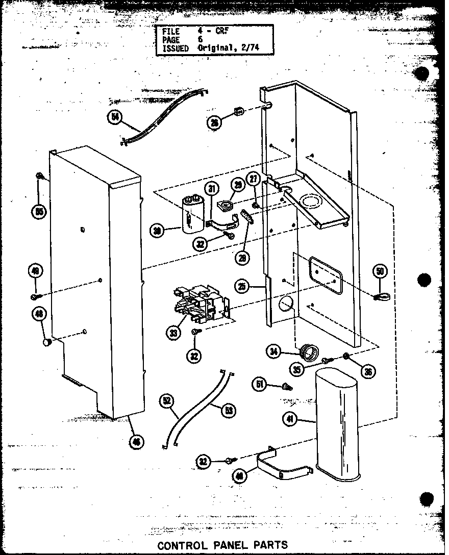 Amana CRF1.5-1J/P55057-1C control panel parts diagram
