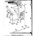 Amana CRF1.5-1J/P54881-1C compressor and tubing parts diagram
