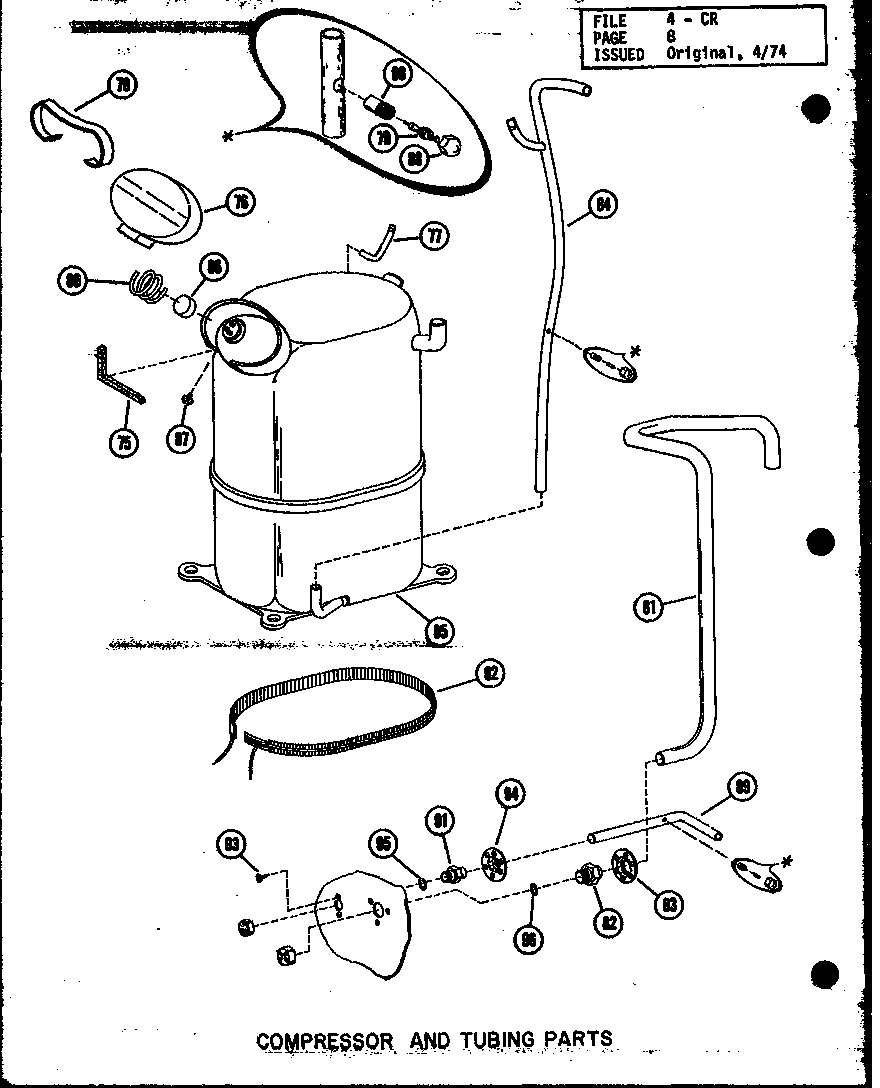 Amana CR5-3/P58372-26C compressor and tubing parts (cr1.5-1/p58094-17c) (cr1.5-1/p55056-1c) (cr2-1/p58094-18c) (cr2-1/p55056-2c) (cr2.5-1/p58094-19c) (cr2.5-1/p58094-20c) (cr2.5-1/p55056-3c) (cr2.5-1/p55056-5c) (cr3-1/p58094-15c) (cr3-1/p58094-23c) (cr3-1/p55056-4c) diagram