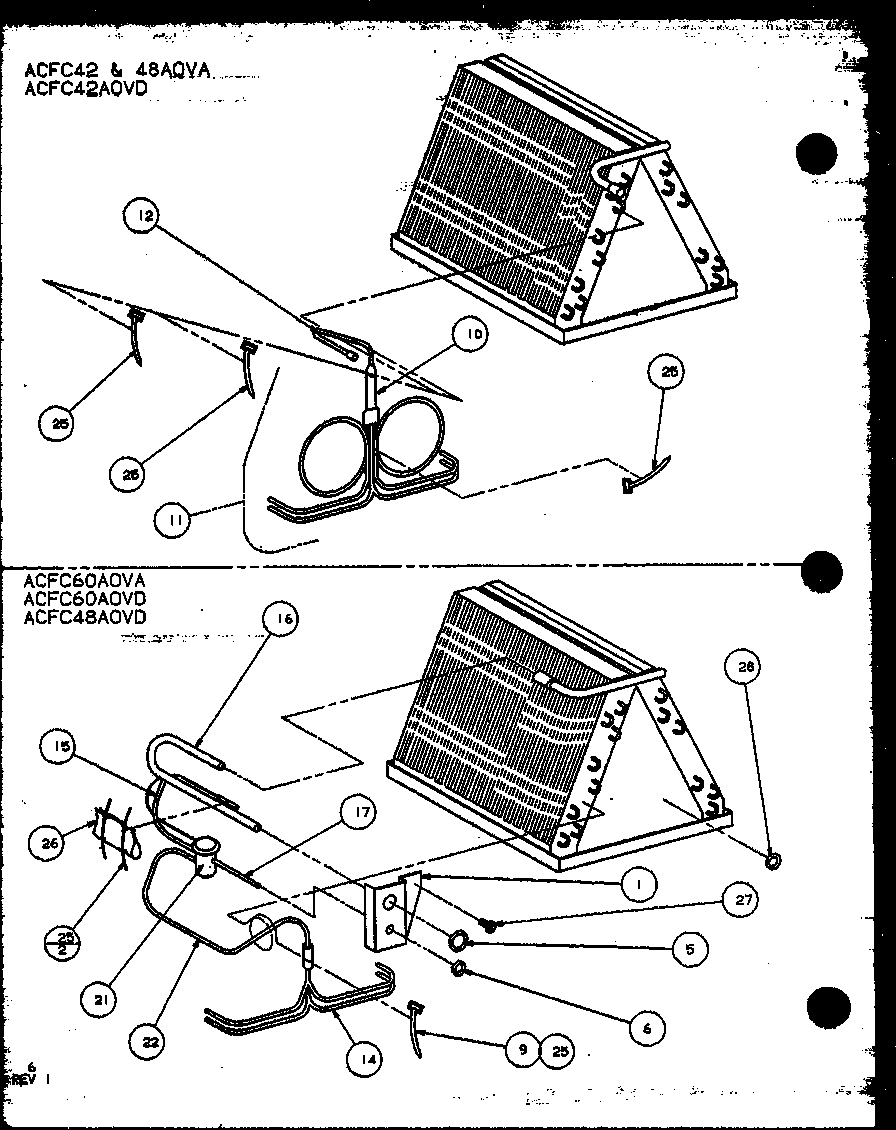 Amana ACFC48AOVD/P9918005C capillary assembly diagram