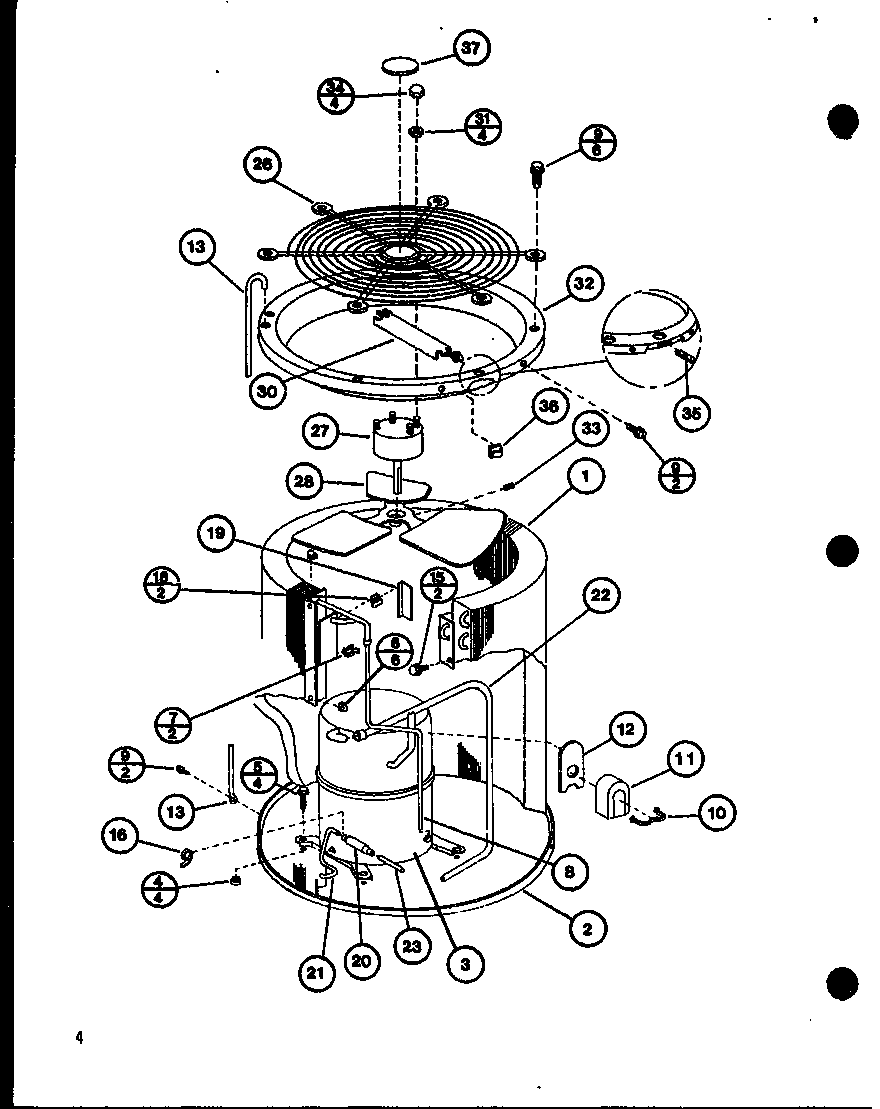 Amana VRCF24-U01A/P69210-3C preform coil assembly diagram