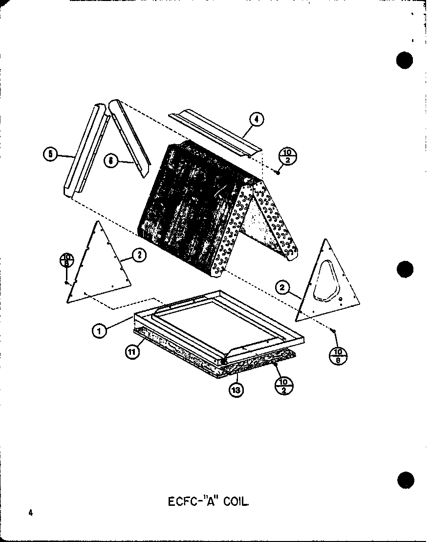 Amana ACFC36AOV-A/P69328-4C ecfc-"a" coil (acfc18aov-a/p69328-1c) (acfc24aov-a/p69328-2c) (acfc30aov-a/p69328-3c) (acfc36aov-a/p69328-4c) diagram