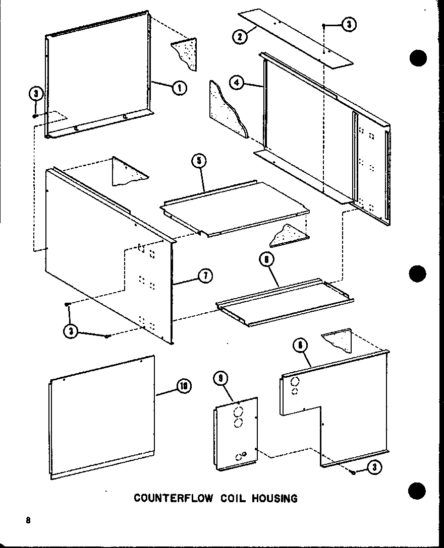 Amana ACFC36AOV-A/P69328-4C counterflow coil housing (d67636-24/p67636-24c) (d67636-20/p67636-20c) (d67636-16/p67636-16c) diagram